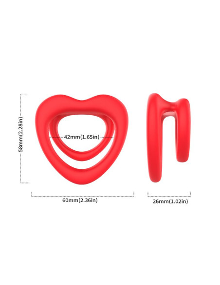 Urban Sky Double Penis Ring — podwójny pierścień silikonowy