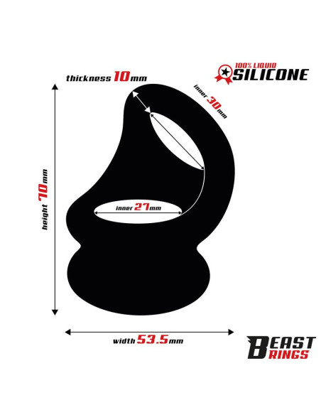 Beast Rings Double — podwójny pierścień z silikonu