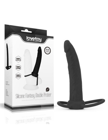 Lovetoy Double Prober Black — podwójny korek silikonowy
