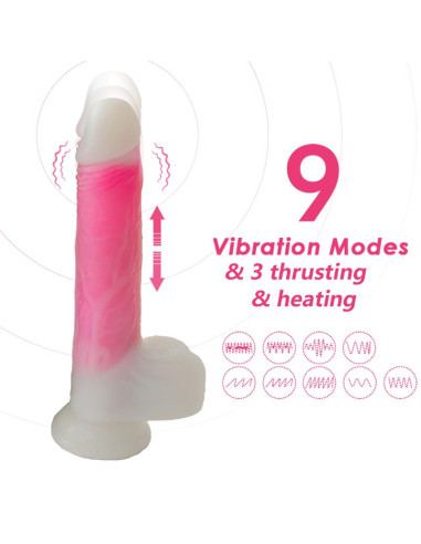 Urban Sky podwójne dildo 21,5 cm z wibracją i ogrzewaniem
