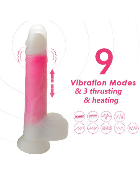 Urban Sky podwójne dildo 21,5 cm z wibracją i ogrzewaniem