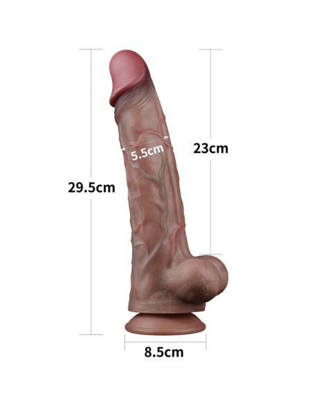 Lovetoy Dildo z podwójną warstwą silikonową 29,5 cm