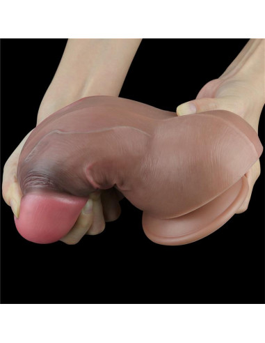 Lovetoy silikonowe dildo 18,2 cm – podwójna warstwa, USB