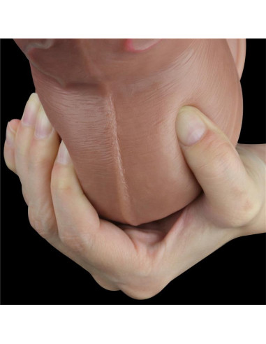 Lovetoy silikonowe dildo 18,2 cm – podwójna warstwa, USB