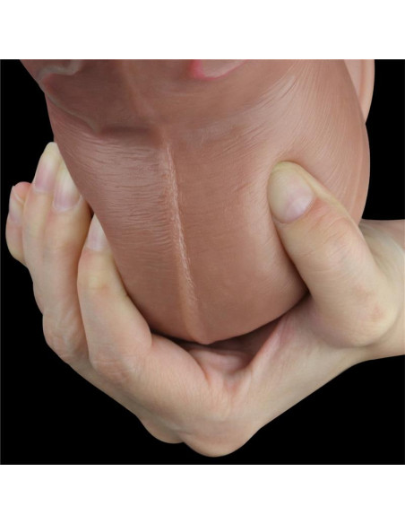 Lovetoy silikonowe dildo 18,2 cm – podwójna warstwa, USB