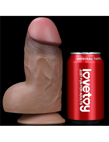 Lovetoy silikonowe dildo 18,2 cm – podwójna warstwa, USB