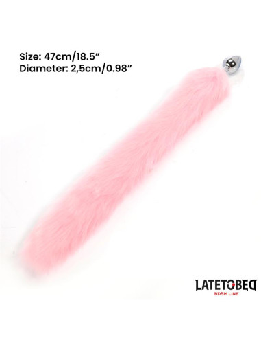 Latetobed korek analny z różowym ogonem — 40 cm