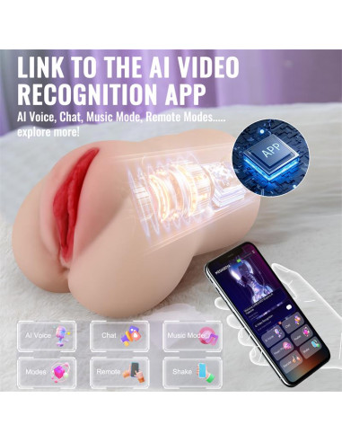 XISE Eliza — Masturbator z wibracją, pchnięciami i aplikacją