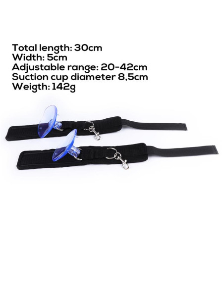 LATETOBED Adjustable Anklecuffs z przyssawkami – mankiety na kostki