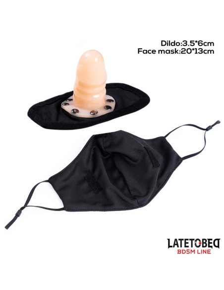 Latetobed — Maska z odpinanym gagiem 6 cm | Vibrans