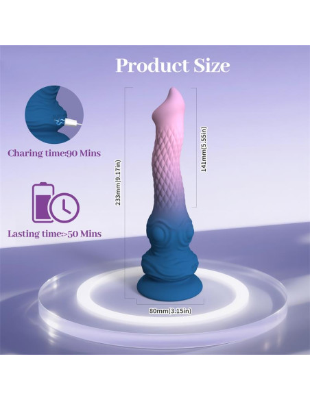 Urban Sky Fantasy Dildo 23,3 cm — wibrator z przyssawką