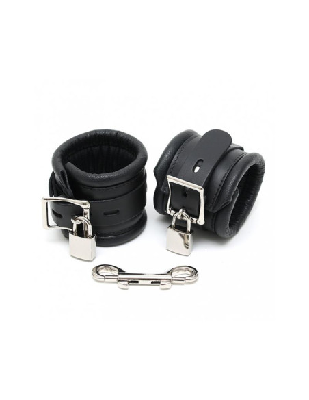 Bondage Play Feet Cuffs LUX — skórzane mankiety 7 cm