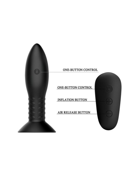 MR PLAY korek analny z wibracją i rotacją — elegancki, ładowalny