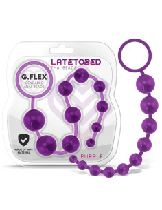 LATETOBED G.Flex - gięte kulki analne fioletowe