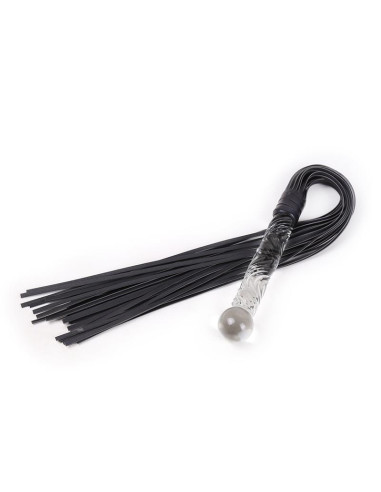 Glass Handle Flogger 70 cm — Latetobed BDSM Line