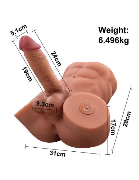 XISE Gretel — półtułów z odłączalnym dildo i aplikacją