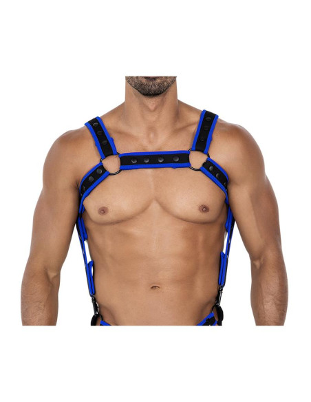 CUT4MEN Neo Chest Harness — Neon Electric Blue | Vibrans
