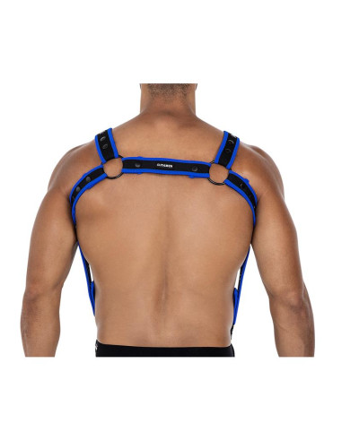 CUT4MEN Neo Chest Harness — Neon Electric Blue | Vibrans