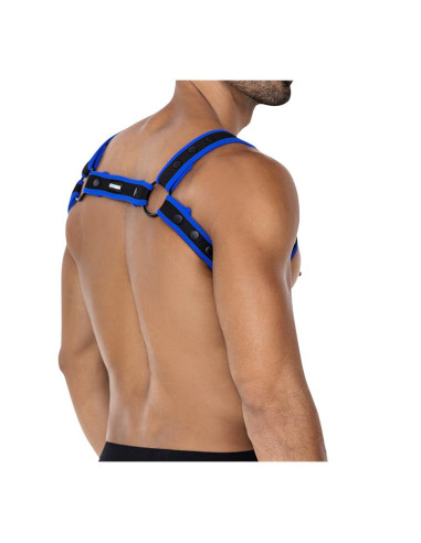 CUT4MEN Neo Chest Harness — Neon Electric Blue | Vibrans