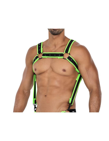 CUT4MEN Neo Chest Harness — neoprenowy pas piersiowy Neon Green