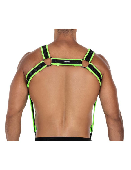 CUT4MEN Neo Chest Harness — neoprenowy pas piersiowy Neon Green