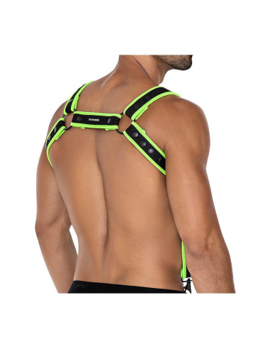 CUT4MEN Neo Chest Harness — neoprenowy pas piersiowy Neon Green