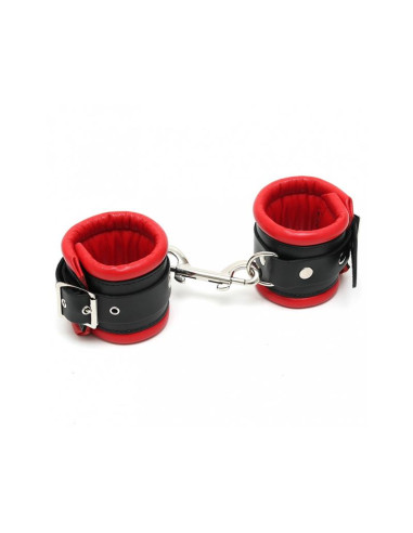 BONDAGE PLAY Hand Cuffs LUX 7 cm — skórzane kajdanki premium