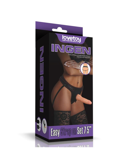 Lovetoy Easy Strapon 19 cm – realistyczny harness