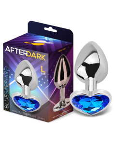 Afterdark korek analny z kryształkiem L – Blue Sapphire