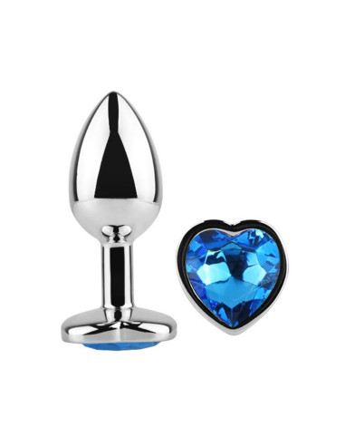 Afterdark korek analny z kryształkiem L – Blue Sapphire