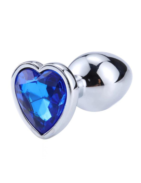 Afterdark korek analny z kryształkiem L – Blue Sapphire