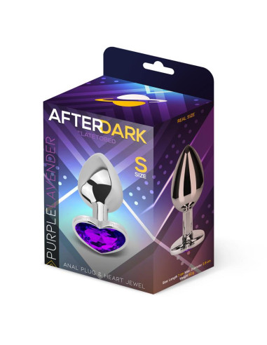 Afterdark korek analny Heart Shaped S — lawendowy