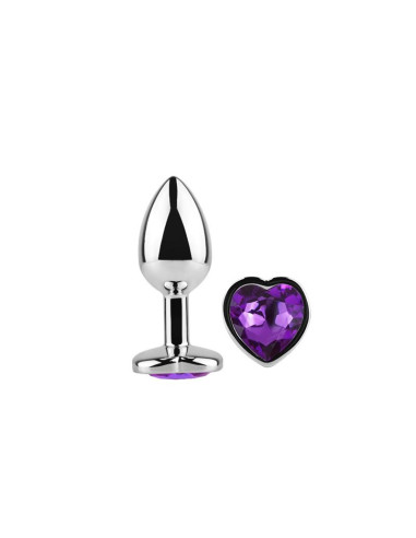Afterdark korek analny Heart Shaped S — lawendowy
