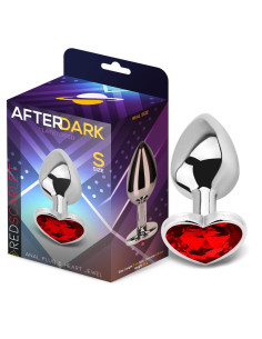 Afterdark korek analny S z kryształkiem – czerwony