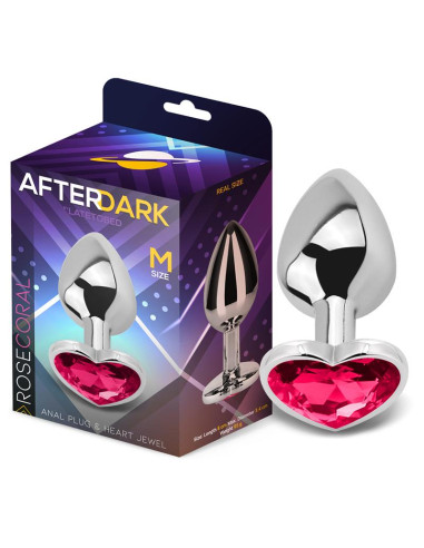 Afterdark korek analny z kryształkiem M – rose coral