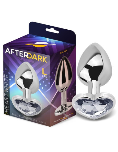 Afterdark korek analny z sercem L — elegancki korek analny