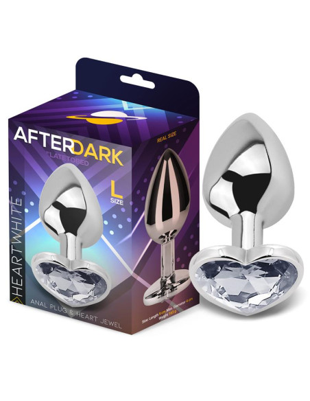 Afterdark korek analny z sercem L — elegancki korek analny