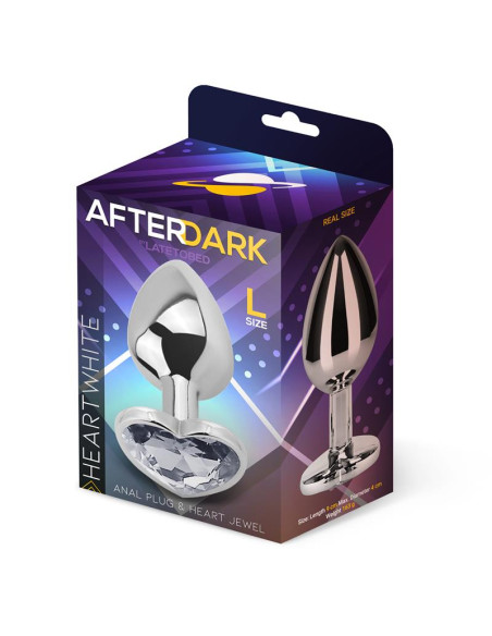 Afterdark korek analny z sercem L — elegancki korek analny
