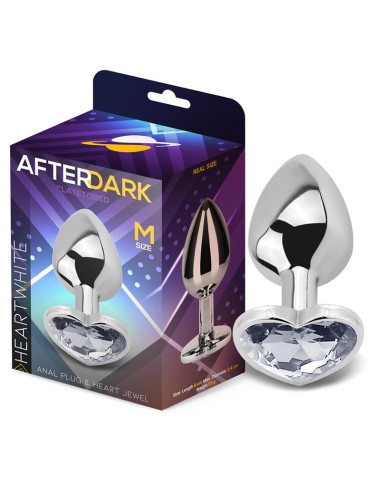 Afterdark korek analny z kryształkiem — rozmiar M