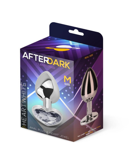 Afterdark korek analny z kryształkiem — rozmiar M