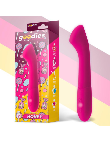 GOODIES Honey — silikonowy wibrator punktu G, USB
