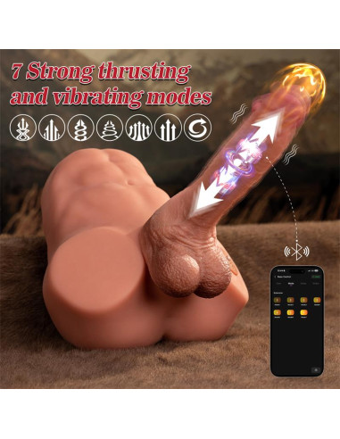 XISE Jonah półtułowie z odłączalnym dildo — sterowanie APP