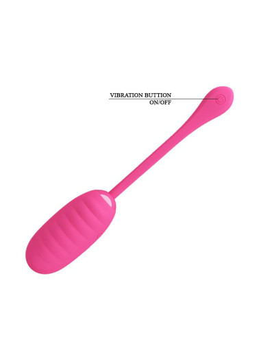 PrettyLove Kirk - silikonowe jajeczko wibrujące z aplikacją