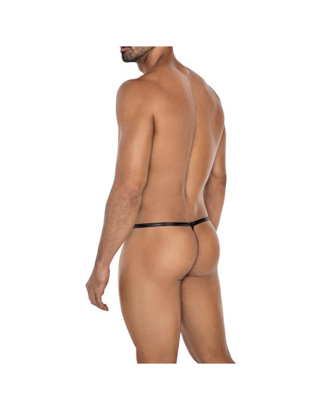 CUT4MEN Crossed String Black Cuir — elegancki męski string