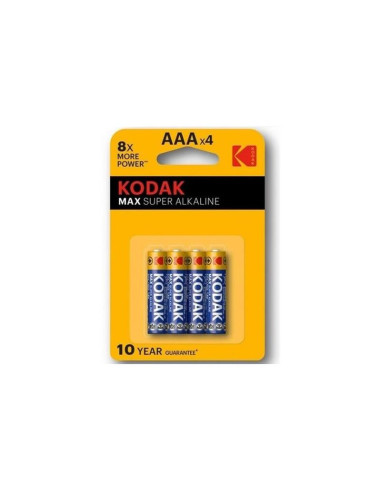 KODAK Alkaline Super Max AAA LR3 — blister 4 szt.