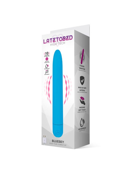 LATETOBED Bluesky Vibe 18,5 cm — wibrator USB, 10 funkcji