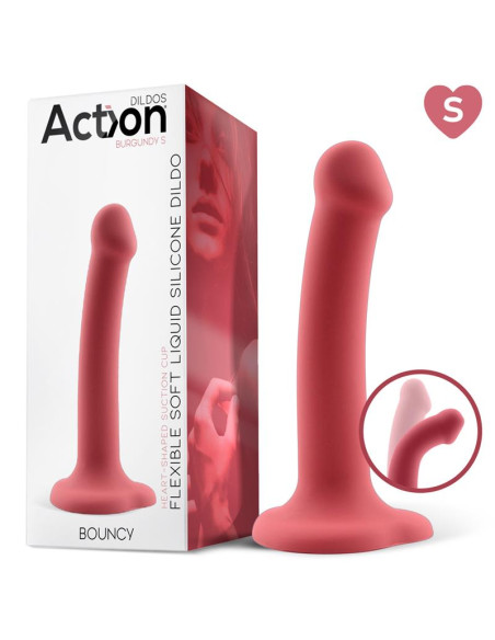 ACTION Bouncy Liquid Silicone Dildo S — elastyczne dildo 16,5 cm