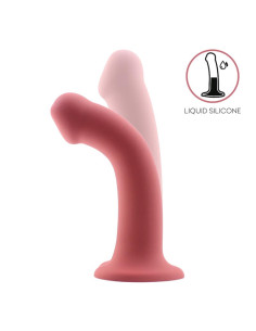 ACTION Bouncy Liquid Silicone Dildo L — elastyczne dildo burgund 2