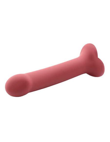 ACTION Bouncy Liquid Silicone Dildo L — elastyczne dildo burgund