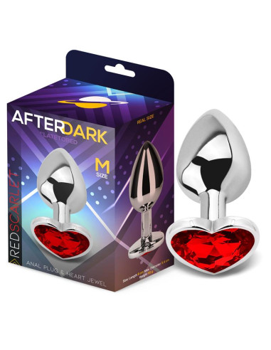 Afterdark Corazón M — elegancki korek analny z kryształem